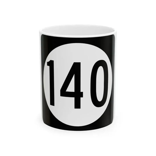 Iowa 140 (Iowa) (Road Sign) White Coffee Mug 11oz - Go Mug Yourself