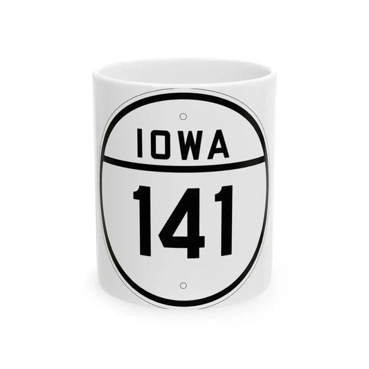 Iowa 141 1926 (Iowa) (Road Sign) White Coffee Mug 11oz - Go Mug Yourself