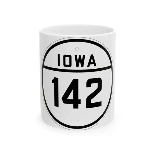 Iowa 142 1926 (Iowa) (Road Sign) White Coffee Mug 11oz - Go Mug Yourself