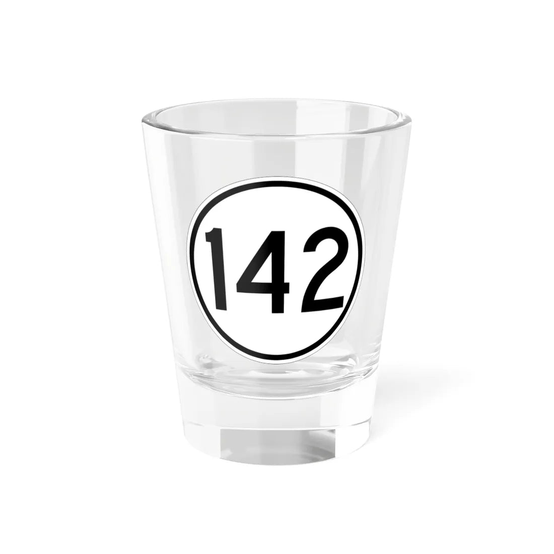 Iowa 142 1950 (Iowa) (Road Sign) Shot Glass 1.5oz 1.5oz - Go Mug Yourself