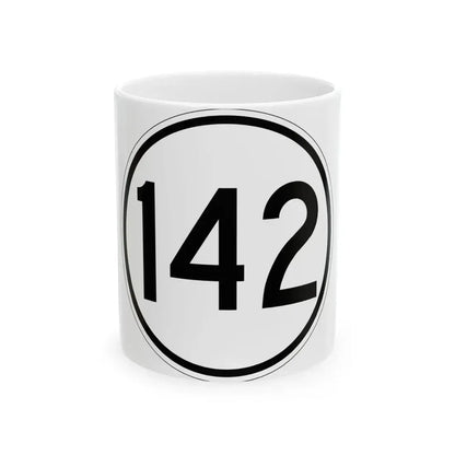 Iowa 142 1950 (Iowa) (Road Sign) White Coffee Mug 11oz - Go Mug Yourself
