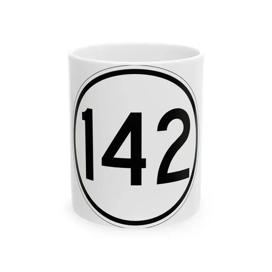 Iowa 142 1950 (Iowa) (Road Sign) White Coffee Mug 11oz - Go Mug Yourself