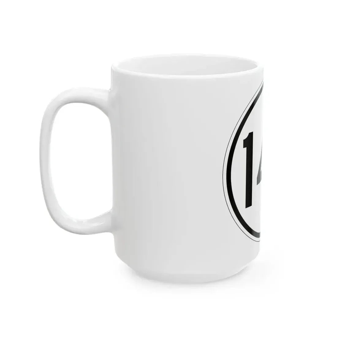 Iowa 142 1950 (Iowa) (Road Sign) White Coffee Mug - Go Mug Yourself