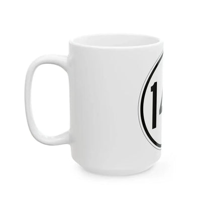 Iowa 142 1950 (Iowa) (Road Sign) White Coffee Mug - Go Mug Yourself