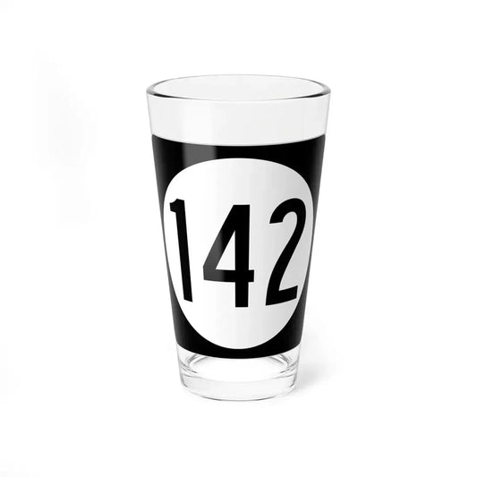 Iowa 142 (Iowa) (Road Sign) Pint Glss 16oz 16oz - Go Mug Yourself