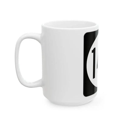 Iowa 142 (Iowa) (Road Sign) White Coffee Mug - Go Mug Yourself