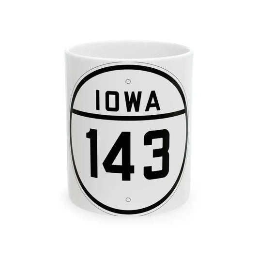 Iowa 143 1926 (Iowa) (Road Sign) White Coffee Mug 11oz - Go Mug Yourself