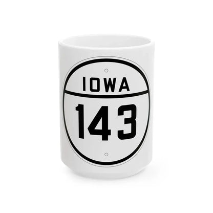 Iowa 143 1926 (Iowa) (Road Sign) White Coffee Mug 15oz - Go Mug Yourself