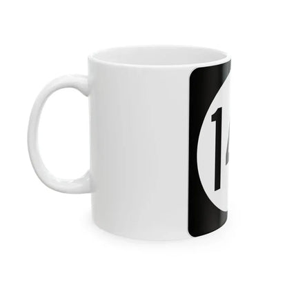 Iowa 143 (Iowa) (Road Sign) White Coffee Mug - Go Mug Yourself