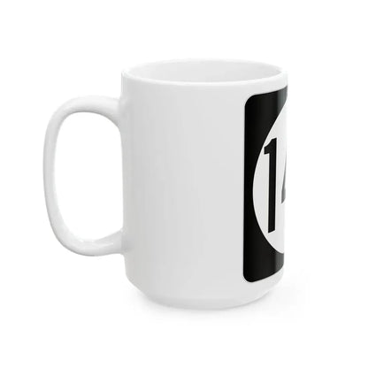 Iowa 144 (Iowa) (Road Sign) White Coffee Mug - Go Mug Yourself