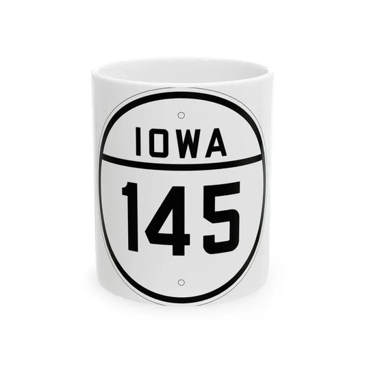 Iowa 145 1926 (Iowa) (Road Sign) White Coffee Mug 11oz - Go Mug Yourself