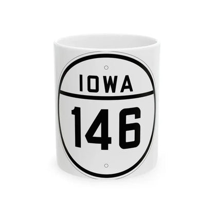 Iowa 146 1926 (Iowa) (Road Sign) White Coffee Mug 11oz - Go Mug Yourself