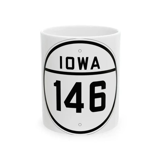 Iowa 146 1926 (Iowa) (Road Sign) White Coffee Mug 11oz - Go Mug Yourself