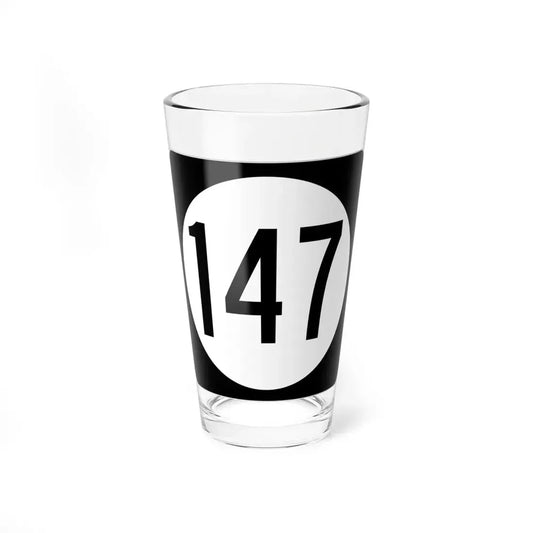 Iowa 147 (Iowa) (Road Sign) Pint Glss 16oz 16oz - Go Mug Yourself