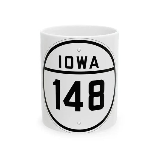 Iowa 148 1926 (Iowa) (Road Sign) White Coffee Mug 11oz - Go Mug Yourself