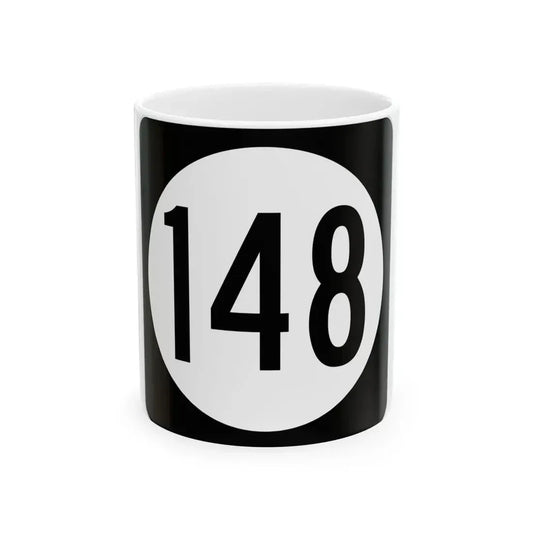 Iowa 148 (Iowa) (Road Sign) White Coffee Mug 11oz - Go Mug Yourself