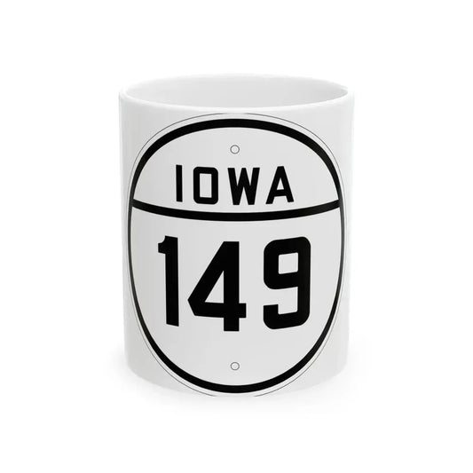 Iowa 149 1926 (Iowa) (Road Sign) White Coffee Mug 11oz - Go Mug Yourself