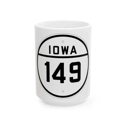Iowa 149 1926 (Iowa) (Road Sign) White Coffee Mug 15oz - Go Mug Yourself