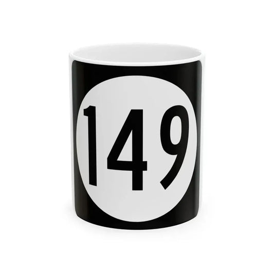 Iowa 149 (Iowa) (Road Sign) White Coffee Mug 11oz - Go Mug Yourself
