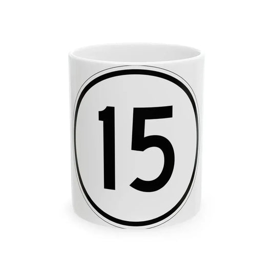 Iowa 15 1950 (Iowa) (Road Sign) White Coffee Mug 11oz - Go Mug Yourself