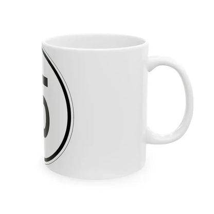 Iowa 15 1950 (Iowa) (Road Sign) White Coffee Mug - Go Mug Yourself