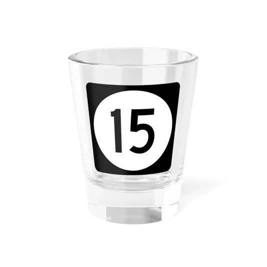 Iowa 15 (Iowa) (Road Sign) Shot Glass 1.5oz 1.5oz - Go Mug Yourself