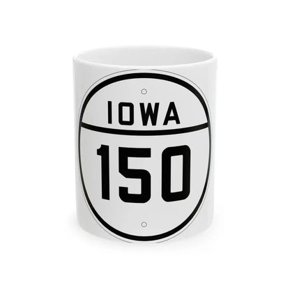 Iowa 150 1926 (Iowa) (Road Sign) White Coffee Mug 11oz - Go Mug Yourself