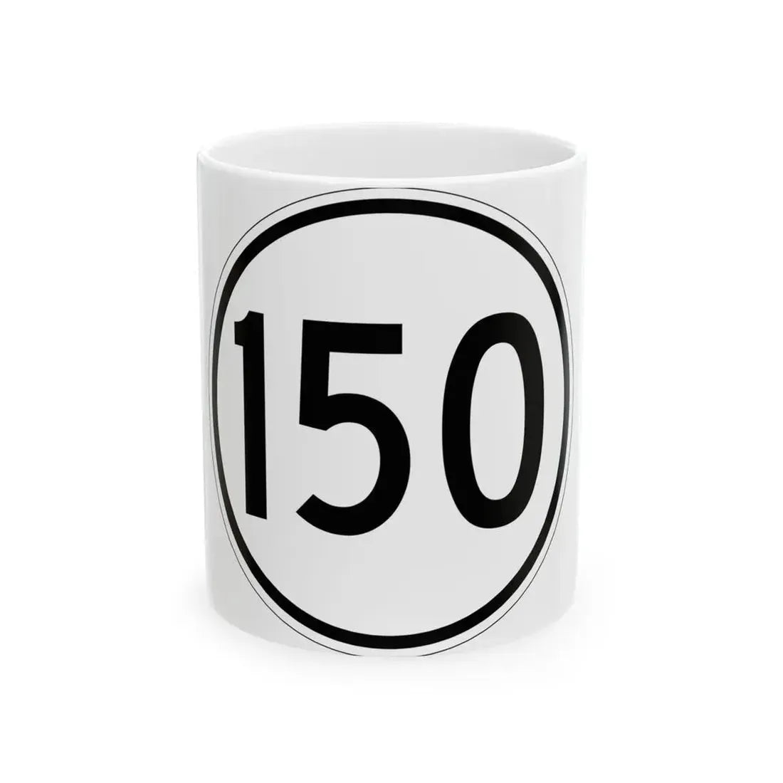 Iowa 150 1950 (Iowa) (Road Sign) White Coffee Mug 11oz - Go Mug Yourself