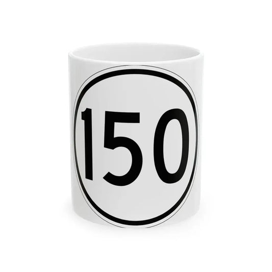 Iowa 150 1950 (Iowa) (Road Sign) White Coffee Mug 11oz - Go Mug Yourself