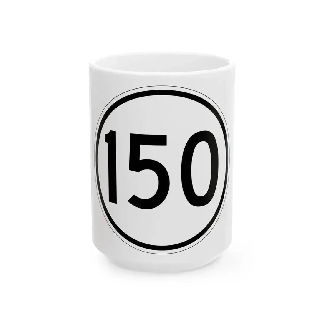 Iowa 150 1950 (Iowa) (Road Sign) White Coffee Mug 15oz - Go Mug Yourself