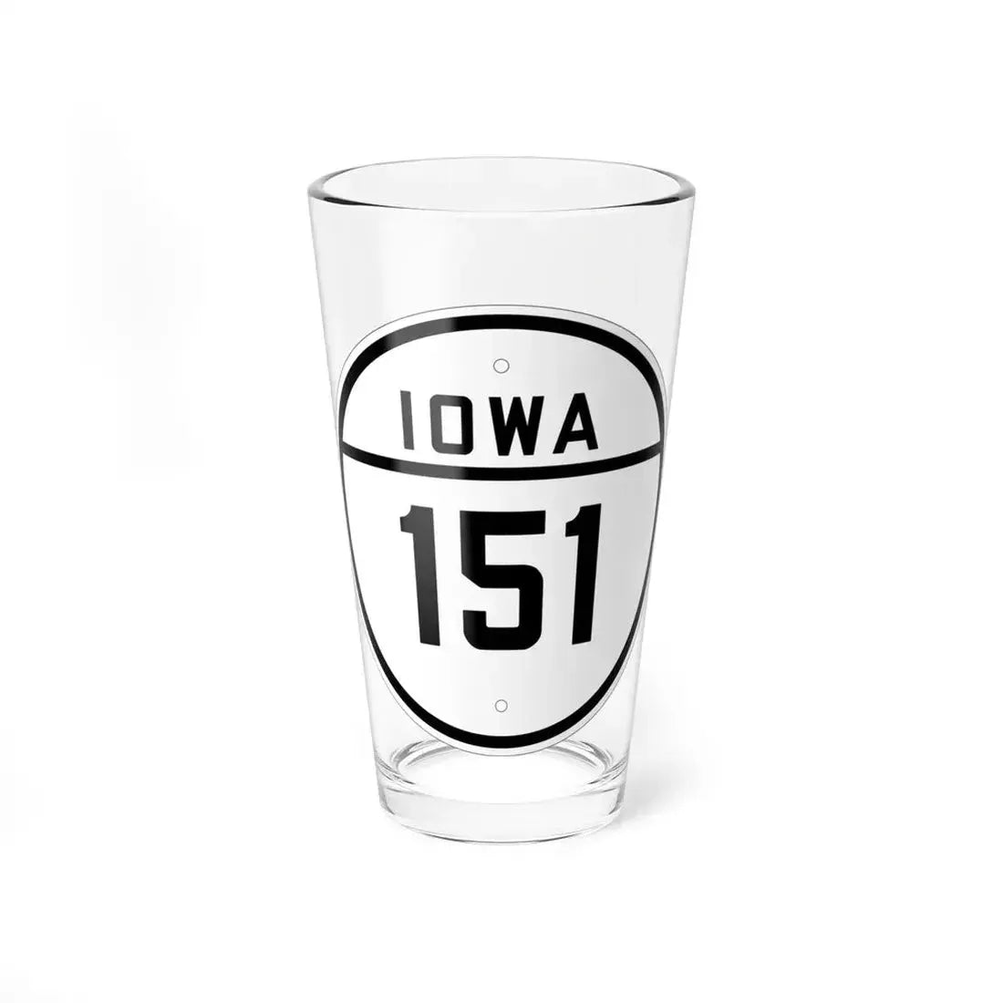 Iowa 151 1926 (Iowa) (Road Sign) Pint Glass 16oz 16oz - Go Mug Yourself