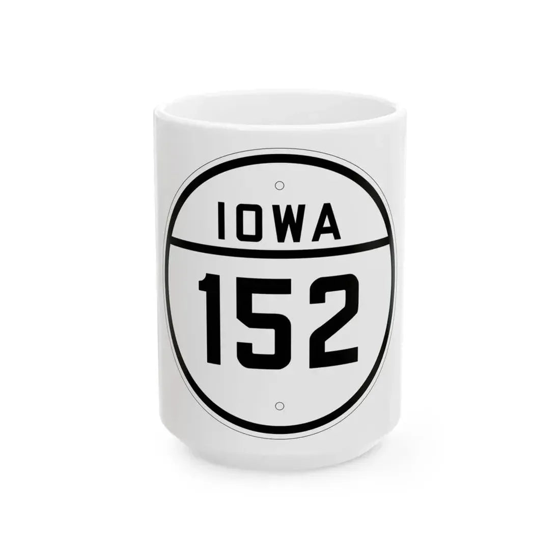 Iowa 152 1926 (Iowa) (Road Sign) White Coffee Mug 15oz - Go Mug Yourself