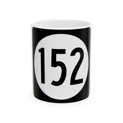 Iowa 152 (Iowa) (Road Sign) White Coffee Mug 11oz - Go Mug Yourself
