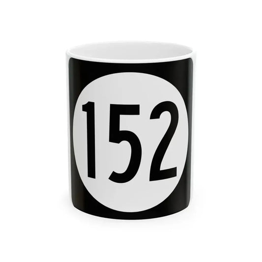 Iowa 152 (Iowa) (Road Sign) White Coffee Mug 11oz - Go Mug Yourself