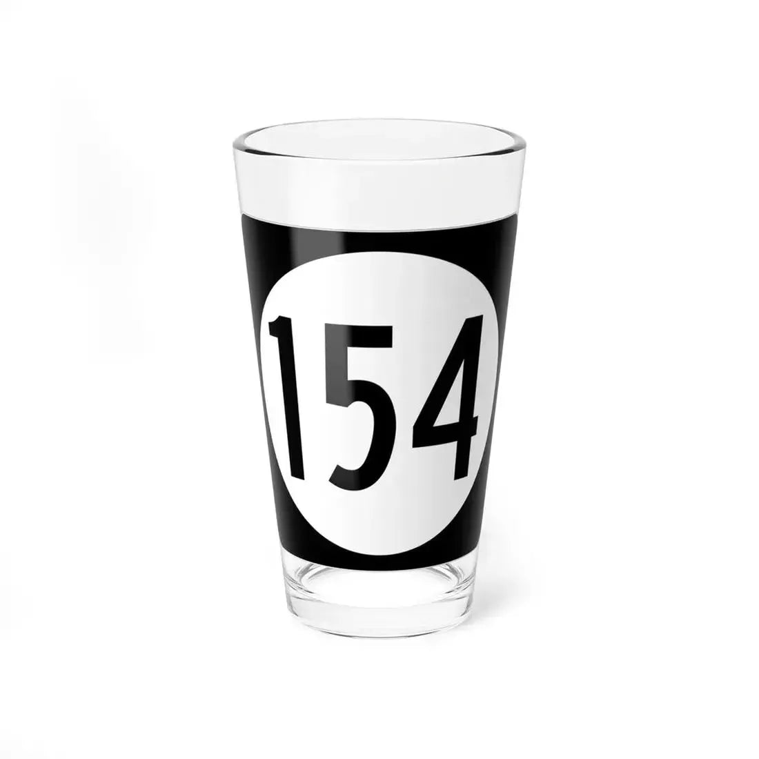 Iowa 154 (Iowa) (Road Sign) Pint Glass 16oz 16oz - Go Mug Yourself