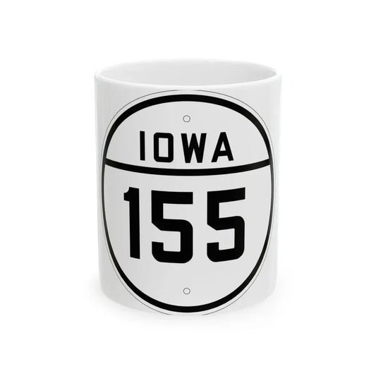 Iowa 155 1926 (Iowa) (Road Sign) White Coffee Mug 11oz - Go Mug Yourself