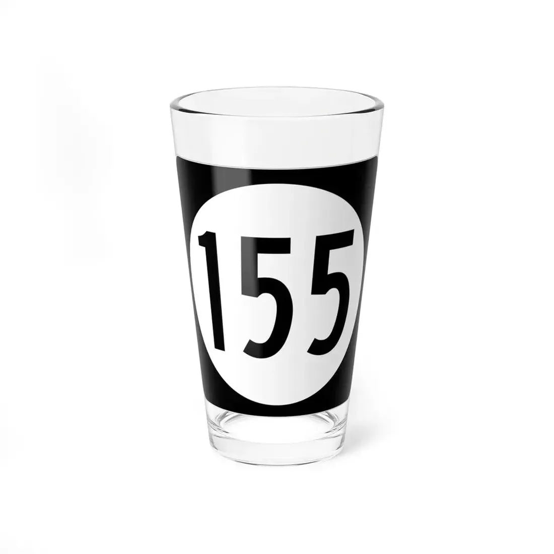Iowa 155 (Iowa) (Road Sign) Pint Glss 16oz 16oz - Go Mug Yourself