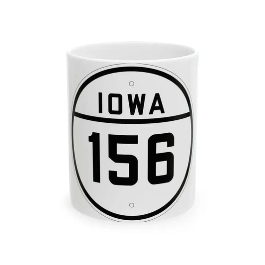 Iowa 156 1926 (Iowa) (Road Sign) White Coffee Mug 11oz - Go Mug Yourself