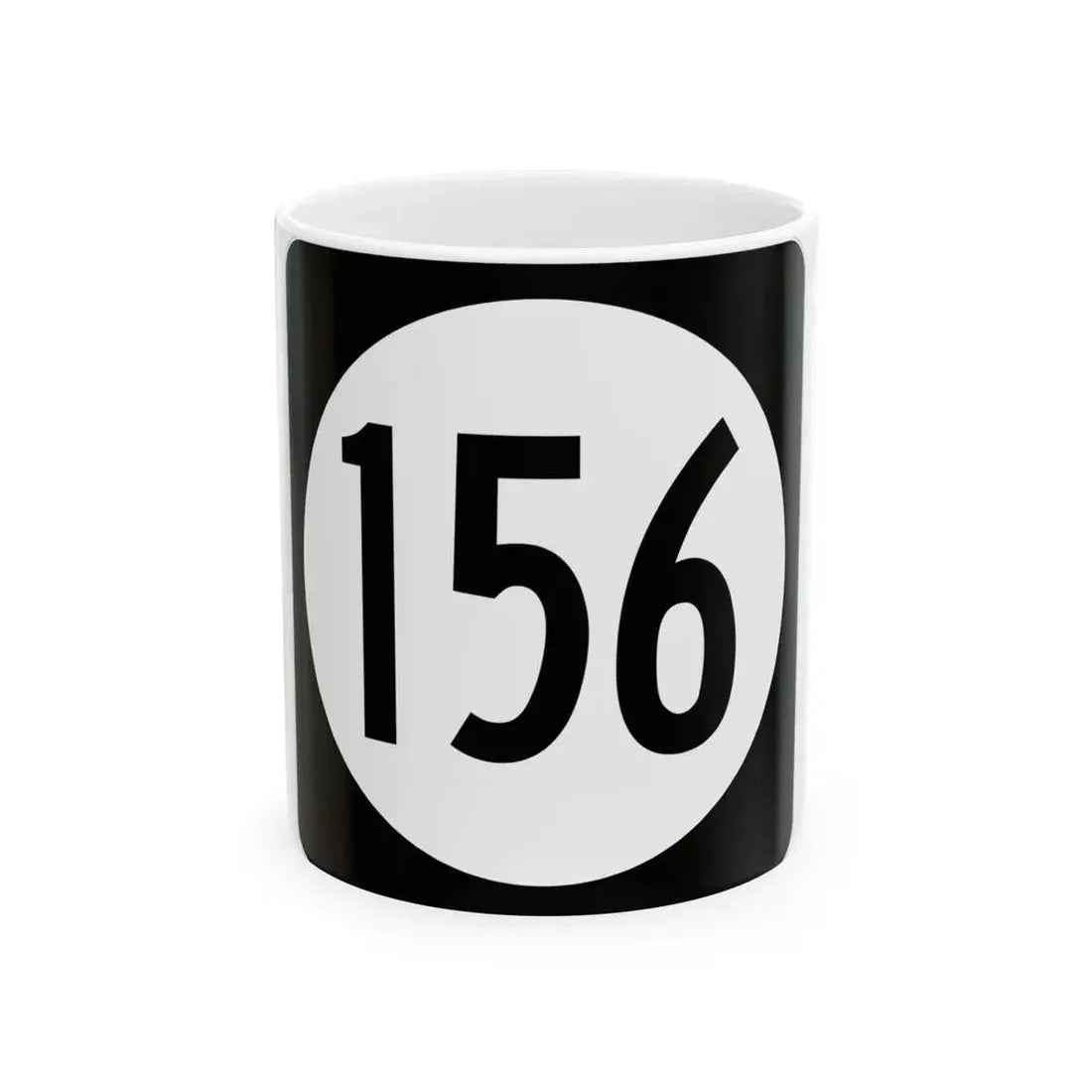 Iowa 156 (Iowa) (Road Sign) White Coffee Mug 11oz - Go Mug Yourself