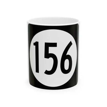 Iowa 156 (Iowa) (Road Sign) White Coffee Mug 11oz - Go Mug Yourself