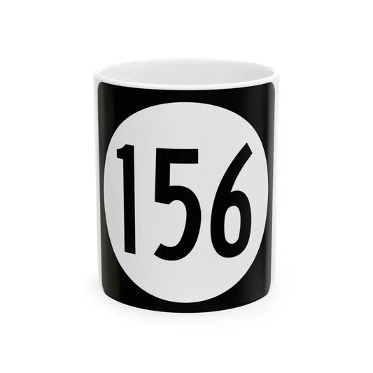 Iowa 156 (Iowa) (Road Sign) White Coffee Mug 11oz - Go Mug Yourself