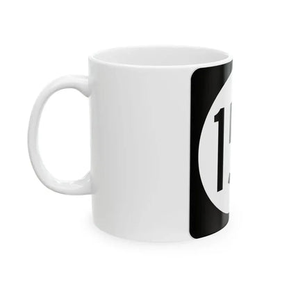 Iowa 156 (Iowa) (Road Sign) White Coffee Mug - Go Mug Yourself