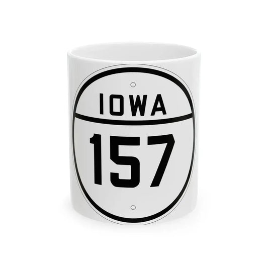 Iowa 157 1926 (Iowa) (Road Sign) White Coffee Mug 11oz - Go Mug Yourself
