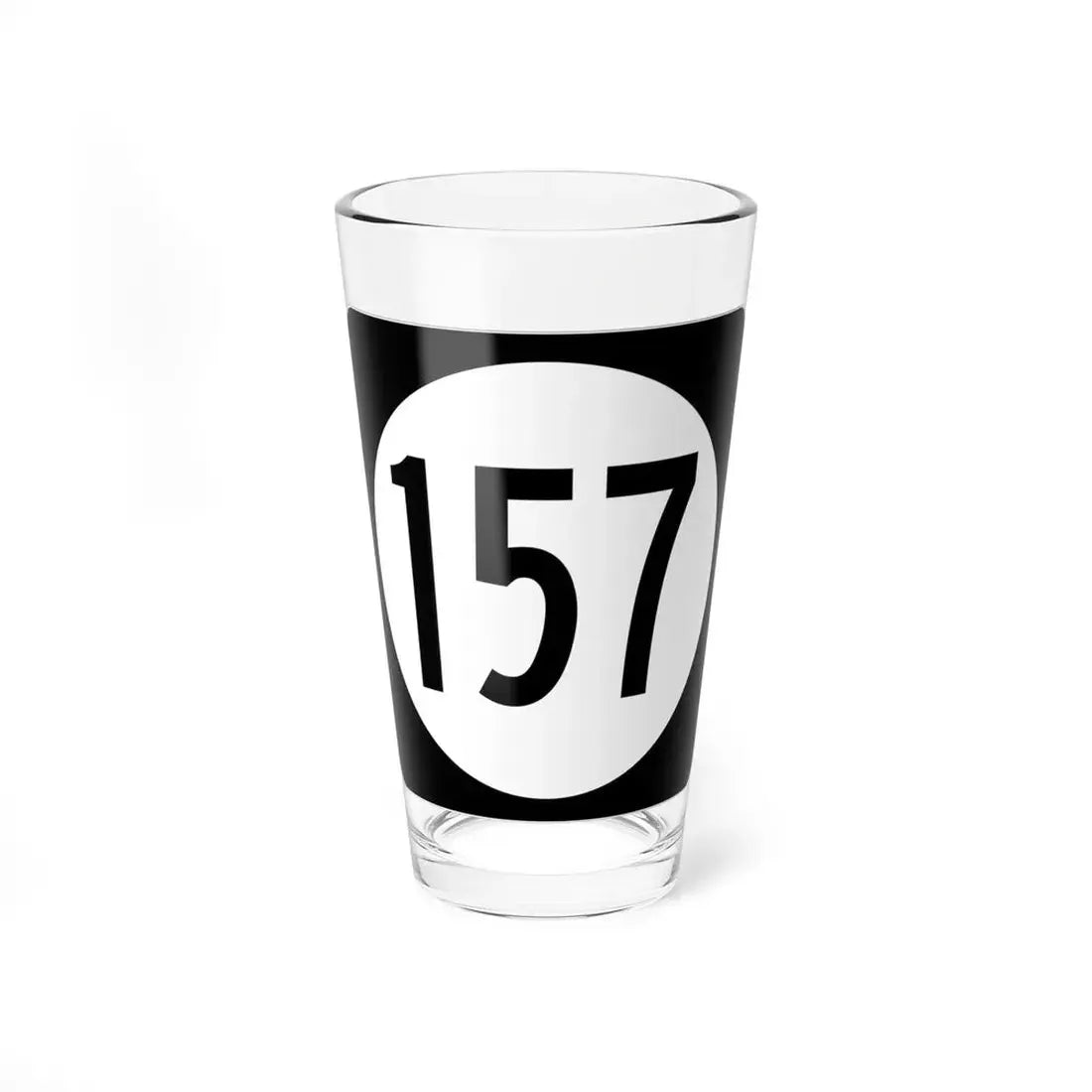 Iowa 157 (Iowa) (Road Sign) Pint Glss 16oz 16oz - Go Mug Yourself