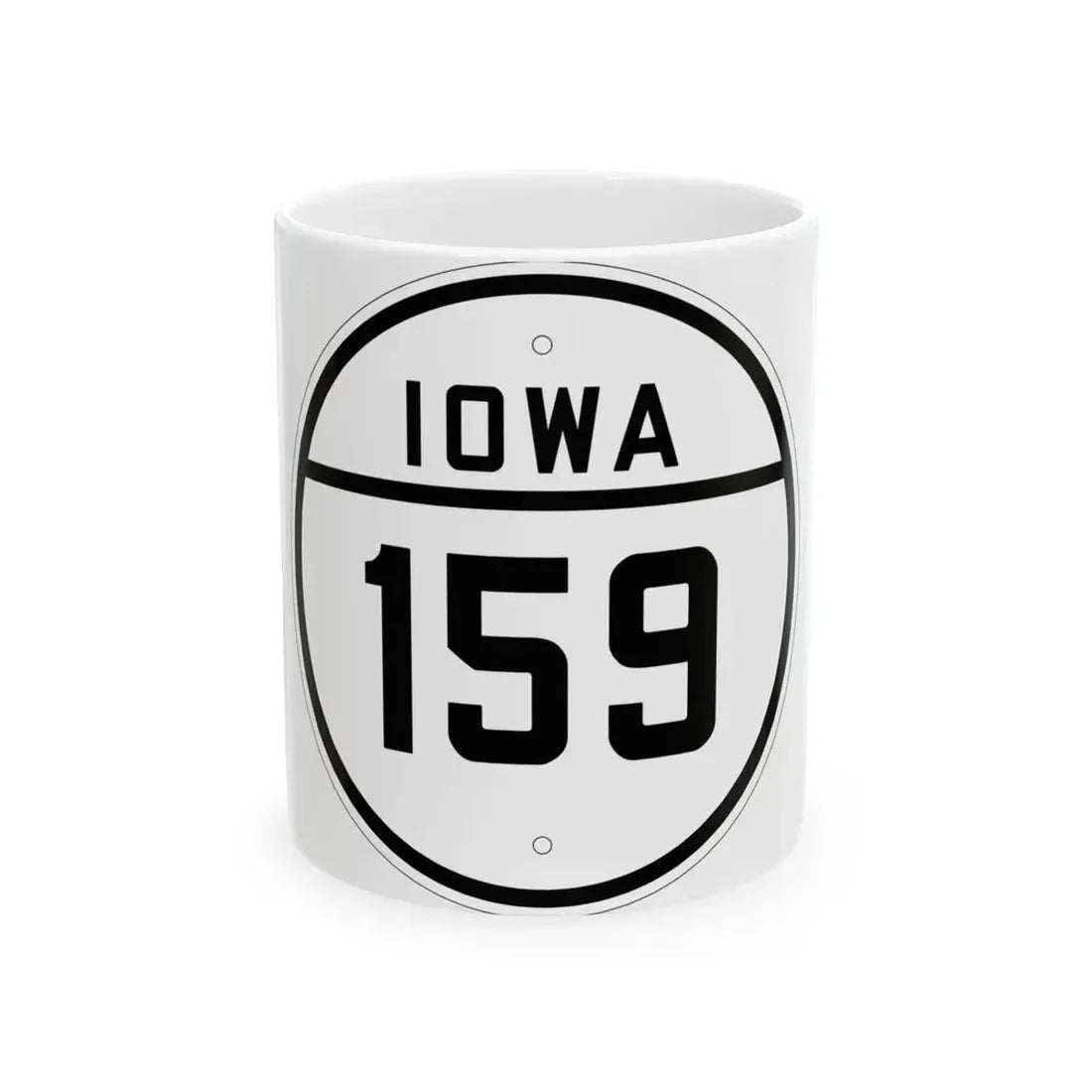 Iowa 159 1926 (Iowa) (Road Sign) White Coffee Mug 11oz - Go Mug Yourself