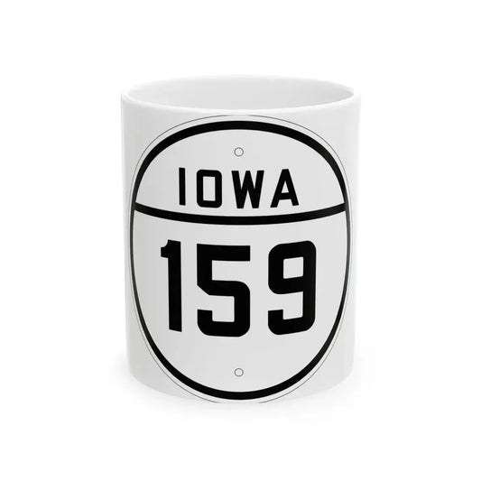 Iowa 159 1926 (Iowa) (Road Sign) White Coffee Mug 11oz - Go Mug Yourself