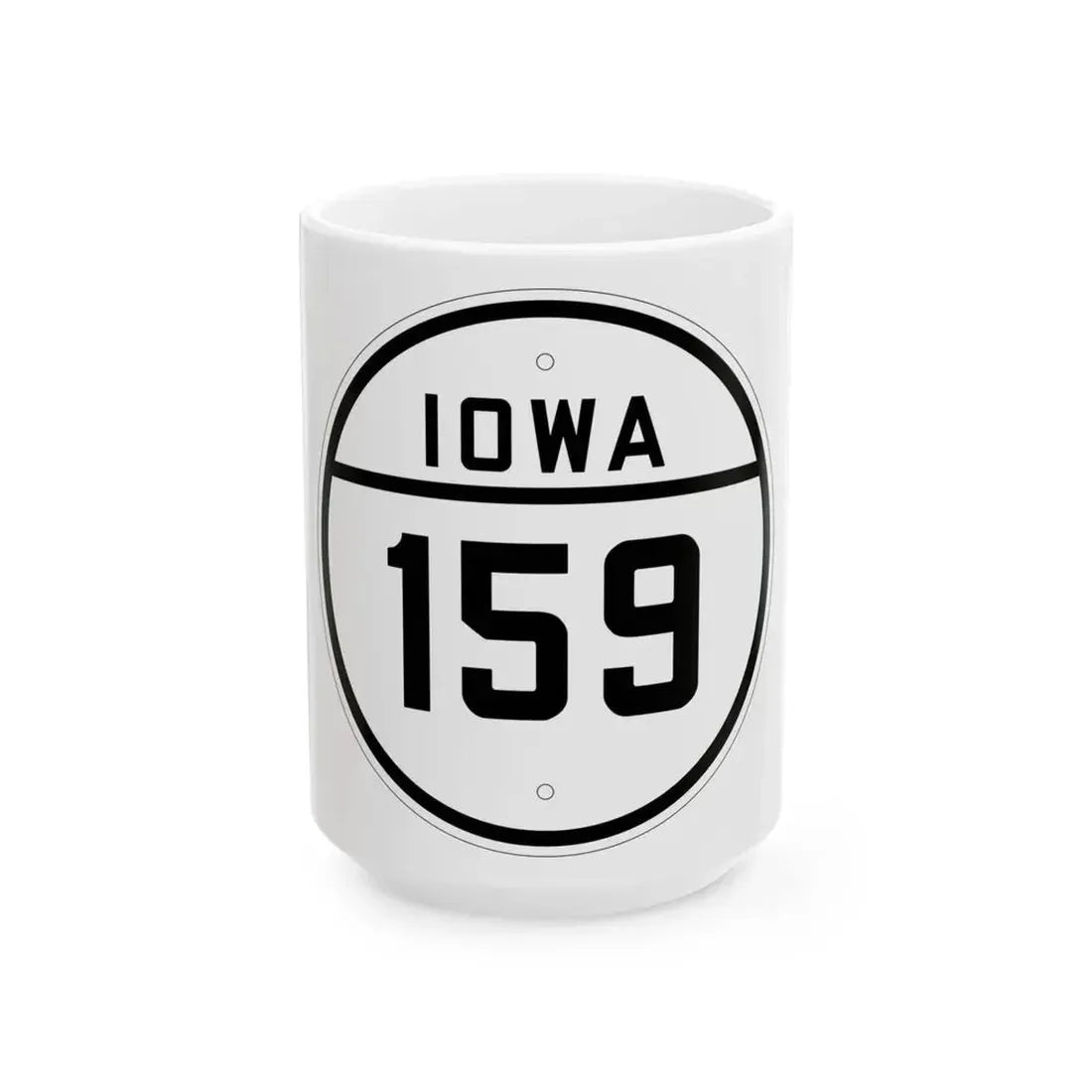 Iowa 159 1926 (Iowa) (Road Sign) White Coffee Mug 15oz - Go Mug Yourself