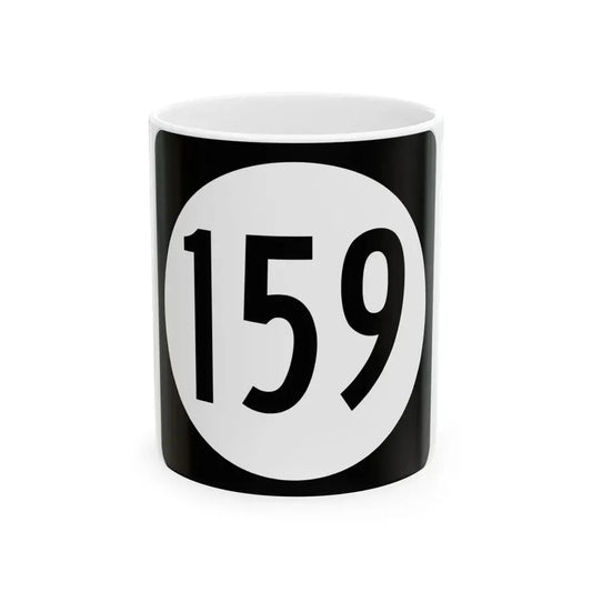 Iowa 159 (Iowa) (Road Sign) White Coffee Mug 11oz - Go Mug Yourself
