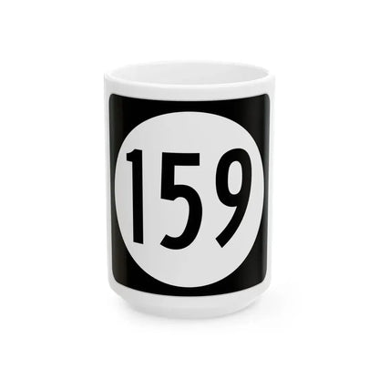 Iowa 159 (Iowa) (Road Sign) White Coffee Mug 15oz - Go Mug Yourself