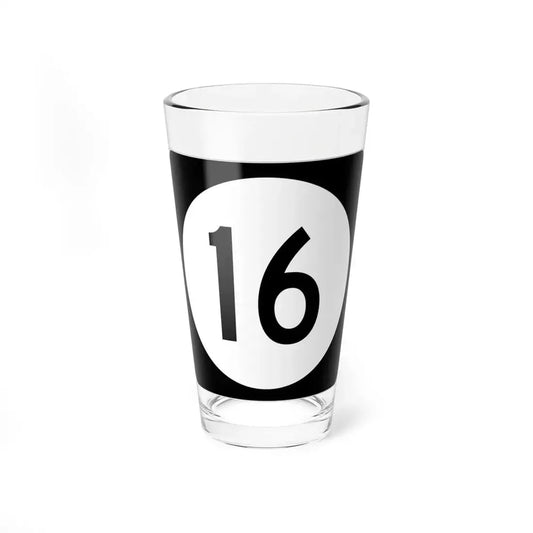 Iowa 16 (Iowa) (Road Sign) Pint Glss 16oz 16oz - Go Mug Yourself